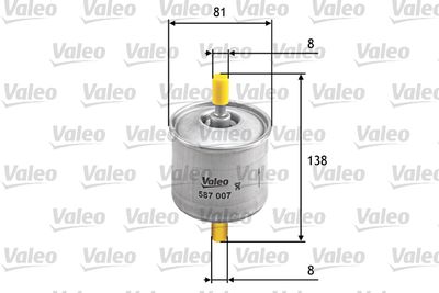 587007 VALEO Топливный фильтр