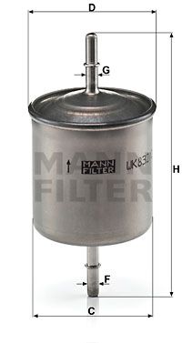 WK8322 MANN-FILTER Топливный фильтр