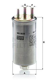 WK8039 MANN-FILTER Топливный фильтр