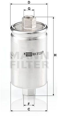 WK6125 MANN-FILTER Топливный фильтр