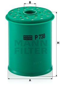 P738x MANN-FILTER Топливный фильтр