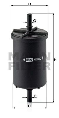 WK6002 MANN-FILTER Топливный фильтр