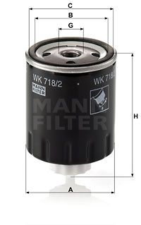 WK7182 MANN-FILTER Топливный фильтр