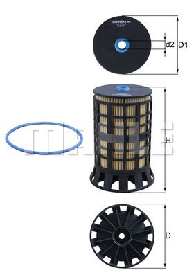 KX606D MAHLE Топливный фильтр