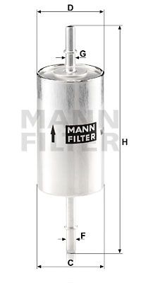 WK61446 MANN-FILTER Топливный фильтр