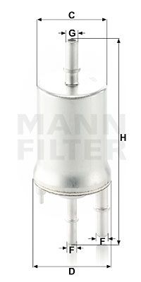 WK6015 MANN-FILTER Топливный фильтр