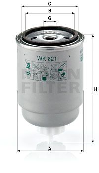 WK821 MANN-FILTER Топливный фильтр