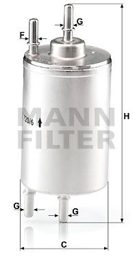WK7206 MANN-FILTER Топливный фильтр