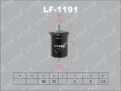 LF1191 LYNXauto Топливный фильтр
