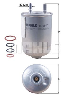 KL48515D MAHLE Топливный фильтр