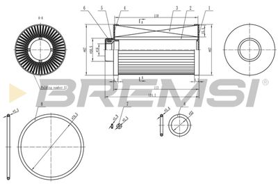 FE0763 BREMSI Топливный фильтр