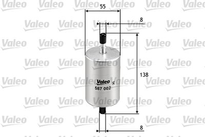 587002 VALEO Топливный фильтр