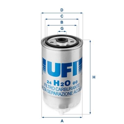 24H2O00 UFI Топливный фильтр