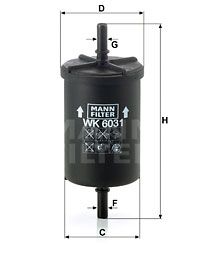 WK6031 MANN-FILTER Топливный фильтр
