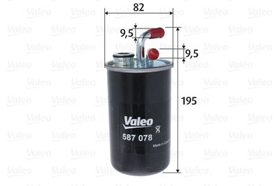 587078 VALEO Топливный фильтр