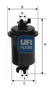 3155000 UFI Топливный фильтр