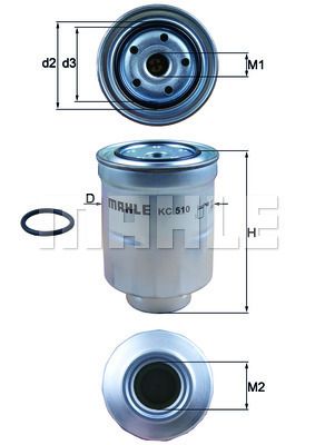 KC510D MAHLE Топливный фильтр