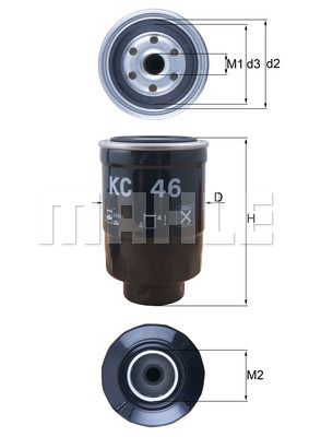 KC46 MAHLE Топливный фильтр