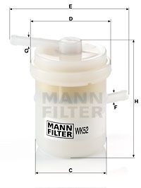 WK52 MANN-FILTER Топливный фильтр