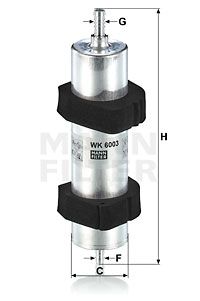 WK6003 MANN-FILTER Топливный фильтр