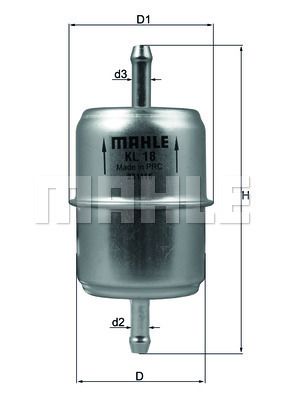 KL18 MAHLE Топливный фильтр