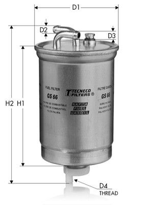 GS66 TECNECO FILTERS Топливный фильтр