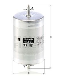WK831 MANN-FILTER Топливный фильтр
