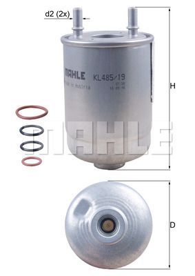 KL48519D MAHLE Топливный фильтр