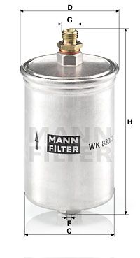 WK8303 MANN-FILTER Топливный фильтр