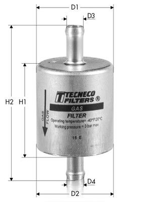 GAS2 TECNECO FILTERS Топливный фильтр