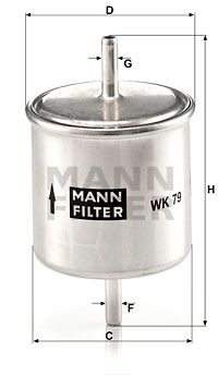 WK79 MANN-FILTER Топливный фильтр
