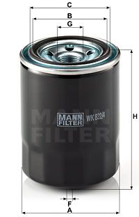 WK8224 MANN-FILTER Топливный фильтр