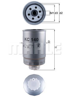 KC140 MAHLE Топливный фильтр