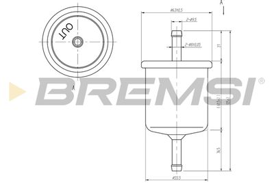 FE1514 BREMSI Топливный фильтр