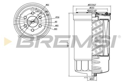 FE0827 BREMSI Топливный фильтр