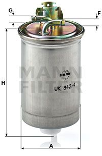 WK8424 MANN-FILTER Топливный фильтр