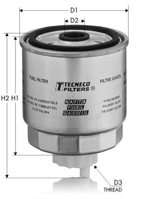 GS204 TECNECO FILTERS Топливный фильтр