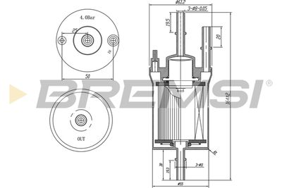 FE0391 BREMSI Топливный фильтр