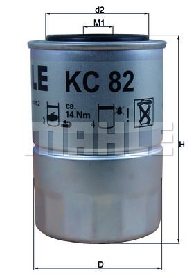 KC82D MAHLE Топливный фильтр