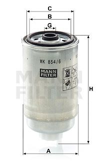 WK8546 MANN-FILTER Топливный фильтр
