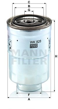 WK828x MANN-FILTER Топливный фильтр