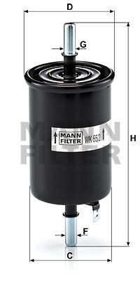 WK552 MANN-FILTER Топливный фильтр