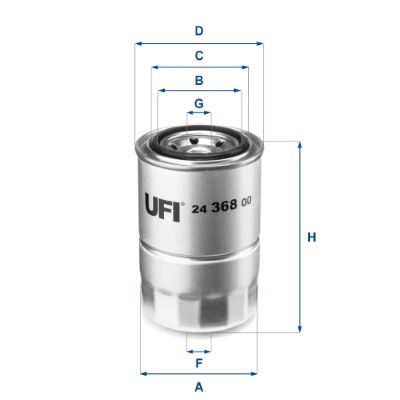 2436800 UFI Топливный фильтр