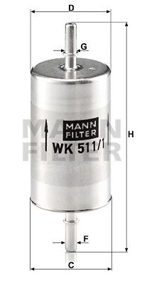 WK5111 MANN-FILTER Топливный фильтр