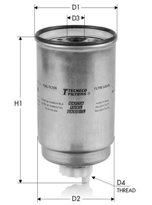 GS0296 TECNECO FILTERS Топливный фильтр