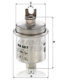 WK681x MANN-FILTER Топливный фильтр