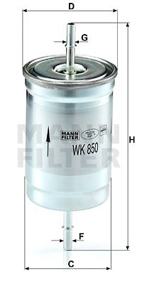 WK850 MANN-FILTER Топливный фильтр