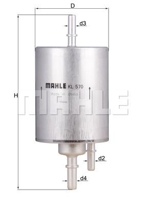 KL570 MAHLE Топливный фильтр