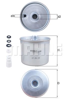 KL468 MAHLE Топливный фильтр