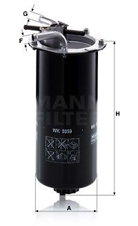 WK8059 MANN-FILTER Топливный фильтр